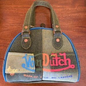 VINTAGE! MINI VON DUTCH PATCHWORK BOWLING BAG